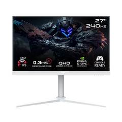 GAMEON GOA27QHD240IPS Artic Pro Series 27" QHD, 240Hz, MPRT 0.3ms, Fast IPS Gaming Monitor - White