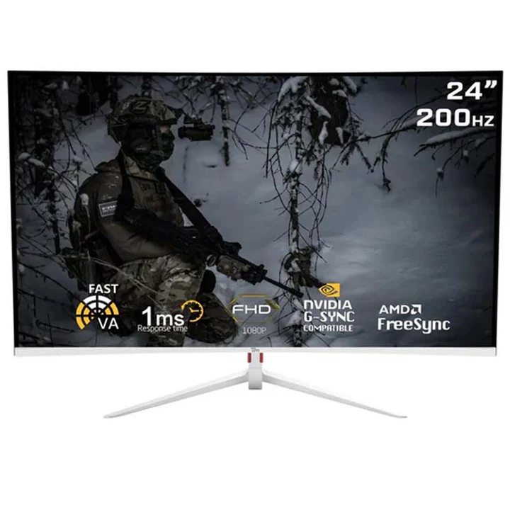 Twisted Minds 23.6inch FHD VA 200Hz 1ms Curved Gaming Monitor White