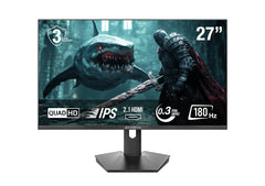 Sharx 27Q180I 27" 180Hz 0.3ms Flat IPS, QHD, 2.1 HDMI Fixed Stand, 3W Speakers Gaming Monitor