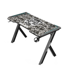 Call Of Duty x GAMEON Hawksbill Series RGB Flowing Light Gaming Desk (Size: 1200-600-720mm) With (800*300*3mm - Mouse pad) - Black/Grey