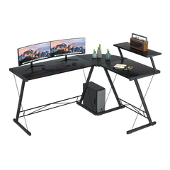 GAMEON 3 in 1 L-Shaped Slayer II XL Series Gaming Desk - (150x112x74cm) - Table Top (100x48cm + 60x48cm)