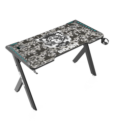 Call Of Duty x GAMEON Hawksbill Series RGB Flowing Light Gaming Desk (Size: 1200-600-720mm) With (800*300*3mm - Mouse pad) - Black/Grey