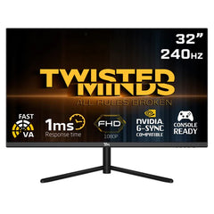 Twisted Minds 32", FHD, 240HZ, VA, 1ms/HDR HDMI 2.1 Gaming Monitor