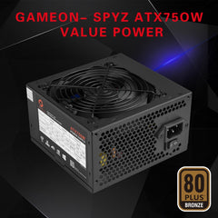 مزود الطاقة للألعاب GAMEON SPY2 ATX 750 وات 80 PLUS BRONZE Value