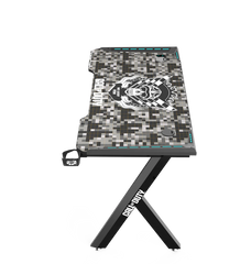 Call Of Duty x GAMEON Hawksbill Series RGB Flowing Light Gaming Desk (Size: 1200-600-720mm) With (800*300*3mm - Mouse pad) - Black/Grey