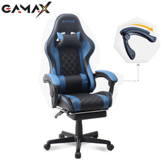 Gamax Gaming Chair Model 1-LT001L with Linkage Function Armrest & Retactable Footrest ( Installation not included )