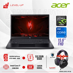 Gaming Laptop Acer Nitro V 15 ANV15 15.6" FHD IPS, 144Hz, CPU i7-13620H,RTX 4060 8GB,RAM 16GB DDR5