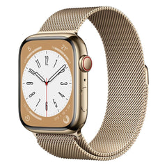 APPLE WATCH SERIES 8 GPS + CELLULAR 45MM GOLD STAINLESS STEEL CASE WITH GOLD MILANESE LOOP