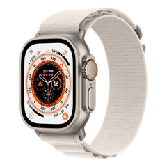 APPLE WATCH ULTRA GPS + CELLULAR, 49MM TITANIUM CASE WITH STARLIGHT ALPINE LOOP - SMALL