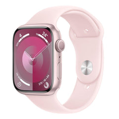 APPLE WATCH SERIES 9 GPS 41MM PINK ALUMINIUM CASE WITH LIGHT PINK SPORT BAND - S/M