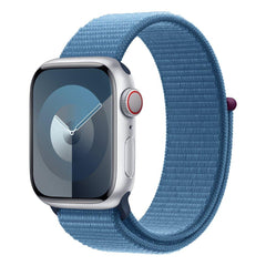 APPLE WATCH SERIES 9 GPS + CELLULAR 41MM SILVER ALUMINIUM CASE WITH WINTER BLUE SPORT LOOP