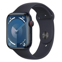 APPLE WATCH SERIES 9 GPS + CELLULAR 45MM MIDNIGHT ALUMINIUM CASE WITH MIDNIGHT SPORT BAND - M/L