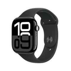 APPLE WATCH SERIES 10 GPS 42MM JET BLACK ALUMINIUM CASE WITH BLACK SPORT BAND - S/M