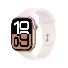 APPLE WATCH SERIES 10 GPS 42MM ROSE GOLD ALUMINIUM CASE WITH LIGHT BLUSH SPORT BAND - S/M