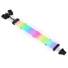 LIAN LI STRIMER PLUS V2 12+4 to 3x8-Pin, 8 Light Guides Addressable RGB Extension Cable