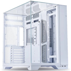 LIAN LI O11 VISION Tempered Glass Mid Tower Gaming Case - White (Fans Not Included)