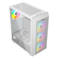 Twisted Minds Apex-03 Mid Tower, 3*120mm ARGB Fan Gaming Case - White