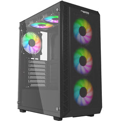 Twisted Minds Apex-03 Mid Tower, 3x120mm ARGB Fan Gaming Case - Black