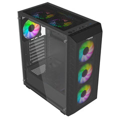 Twisted Minds Apex-03 Mid Tower, 3x120mm ARGB Fan Gaming Case - Black