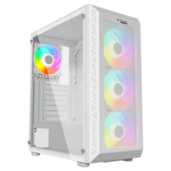 Twisted Minds Apex-03 Mid Tower, 3*120mm ARGB Fan Gaming Case - White