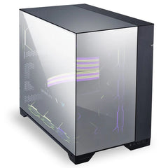 LIAN LI O11 VISION Tempered Glass Mid Tower Gaming Case - Chrome (Fans Not Included)