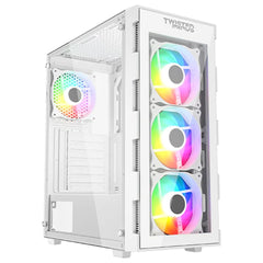 Twisted Minds Titan Glass Mid Tower Gaming Case - White