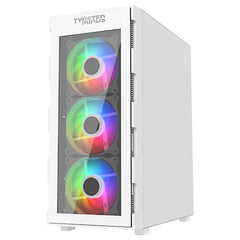 Twisted Minds Titan Glass Mid Tower Gaming Case - White