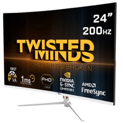 Twisted Minds 23.6inch FHD VA 200Hz 1ms Curved Gaming Monitor White