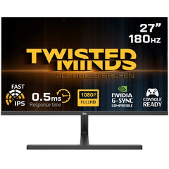 Twisted Minds 27'' FHD Fast IPS, 180Hz, 0.5ms, HDR Gaming Monitor - Black