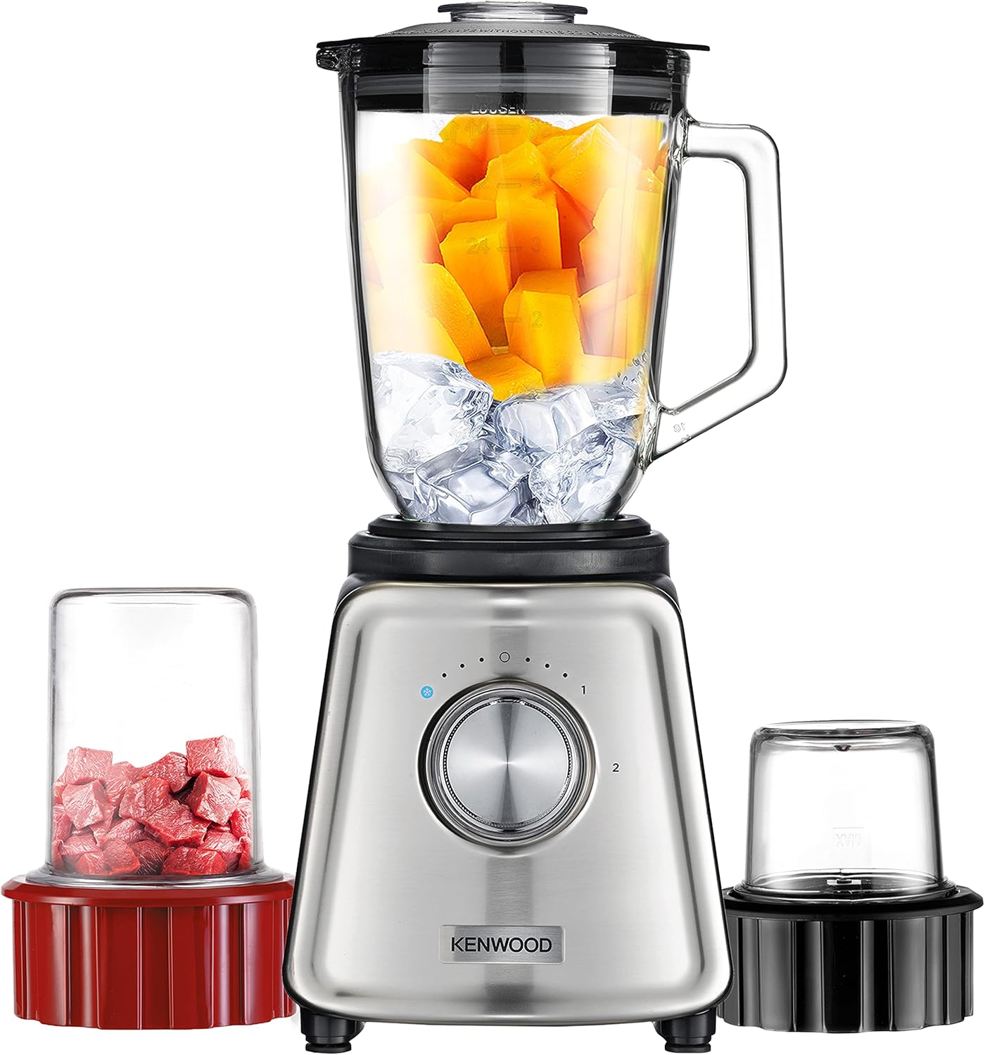 KENWOOD BLENDER GLASS 1MILL+CHOP 2L 800W - BLP44.270SS