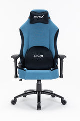 Gamax Ergonomic Adjustable Gaming Chair with Lumbar Support - Light Blue & Black ( Installation not included )