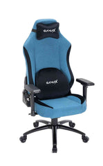 Gamax Ergonomic Adjustable Gaming Chair with Lumbar Support - Light Blue & Black ( Installation not included )