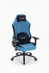 Gamax Ergonomic Adjustable Gaming Chair with Lumbar Support - Light Blue & Black ( Installation not included )