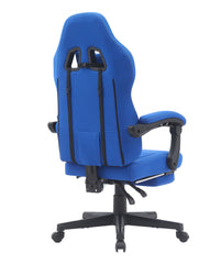 Gamax Model BS-6306 Adjustable Fabric Gaming Chair with Lumbar Support & Foot Rest - Blue ( Installation not Included )