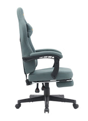 Gamax Model BS-6306 Adjustable Fabric Gaming Chair with Lumbar Support & Foot Rest - Grey ( Installation not included )