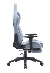 Gamax Gaiming Chair model BS-7966 with Foot Rest - Light Blue ( Installation not included )