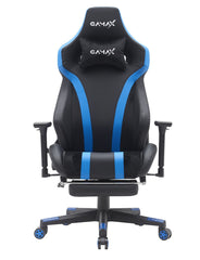 Gamax Gaming Chair model BS-7012 with Foot Rest - Black & Blue ( Installation not included )