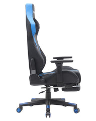 Gamax Gaming Chair model BS-7012 with Foot Rest - Black & Blue ( Installation not included )