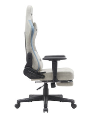 Gamax Gaming Chair model BS-7970 with Foot Rest - Light Gray ( Installation not included )