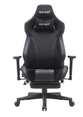 Gamax Gaming Chair model BS-7012 with Foot Rest - Black ( Installation not included )