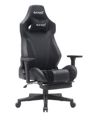 Gamax Gaming Chair model BS-7012 with Foot Rest - Black ( Installation not included )