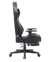 Gamax Gaming Chair model BS-7012 with Foot Rest - Black ( Installation not included )