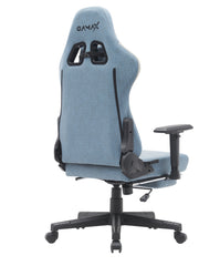 Gamax Gaming Chair model BS-7970 with Foot Rest - Light Blue ( Installation not included )