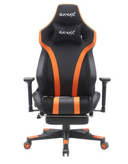 Gamax Gaming Chair model BS-7012 with Foot Rest - Black & Orange ( Installation not included )