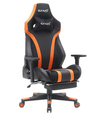 Gamax Gaming Chair model BS-7012 with Foot Rest - Black & Orange ( Installation not included )