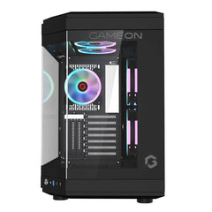 GAMEON GO-VALKYRIEI-M VaIkyriei Series 3 Side Glass Mid Tower Gaming Case - Black