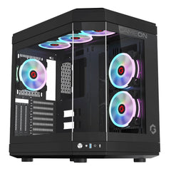 GAMEON GO-VALKYRIEI-M VaIkyriei Series 3 Side Glass Mid Tower Gaming Case - Black