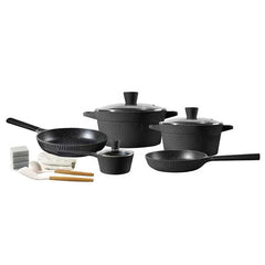 OSFE 12PCS COOKWARE SET Black