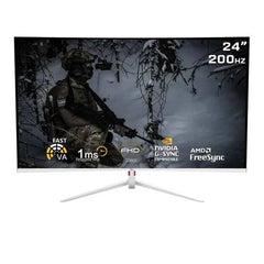 Twisted Minds 23.8. FHD 200Hz, Curved, VA, 1ms, HDMI 2.0 Gaming Monitor - White