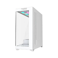 Twisted Minds Quantum Glass Mid Tower Gaming Case - White 7x120mm